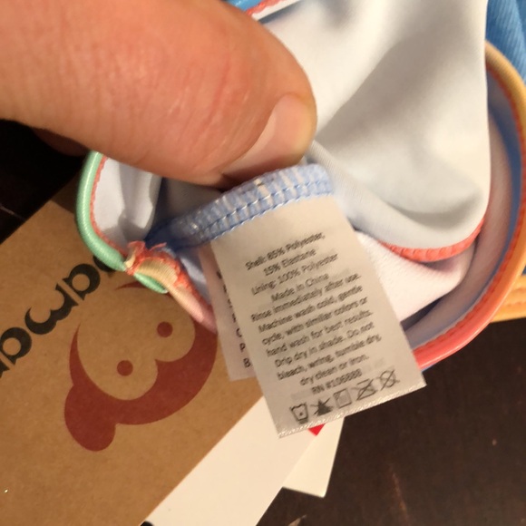 Appaman Stella Bikini Top in Digital Denim Blue, size 12 - Picture 8 of 12